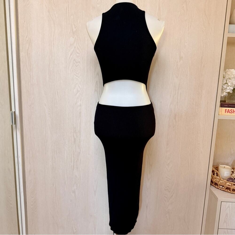 House of Harlow 1960 Black rib knit Cutout Midi Dress size small - Picture 4 of 11